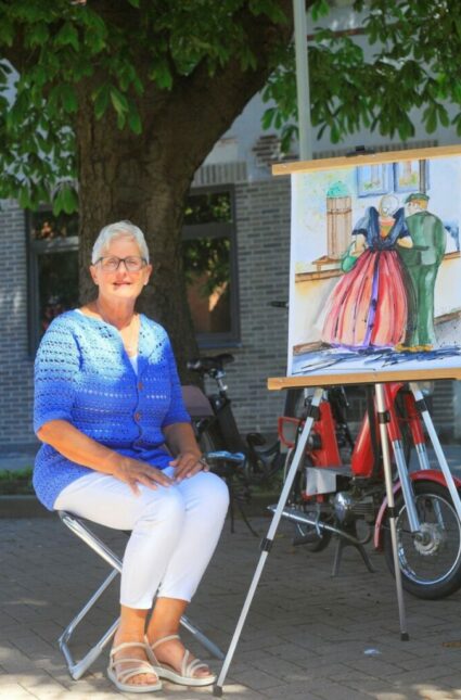 AQUARELLISTE RINA DE KORTE OP ‘LE PETIT PARIS’