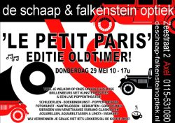 Flyer 'Le Petit Paris' Editie Oldtimer! 29 mei 2025