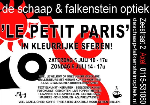 Flyer 'le petit paris' in kleurrijke sferen! 5 & 6 juli 2025