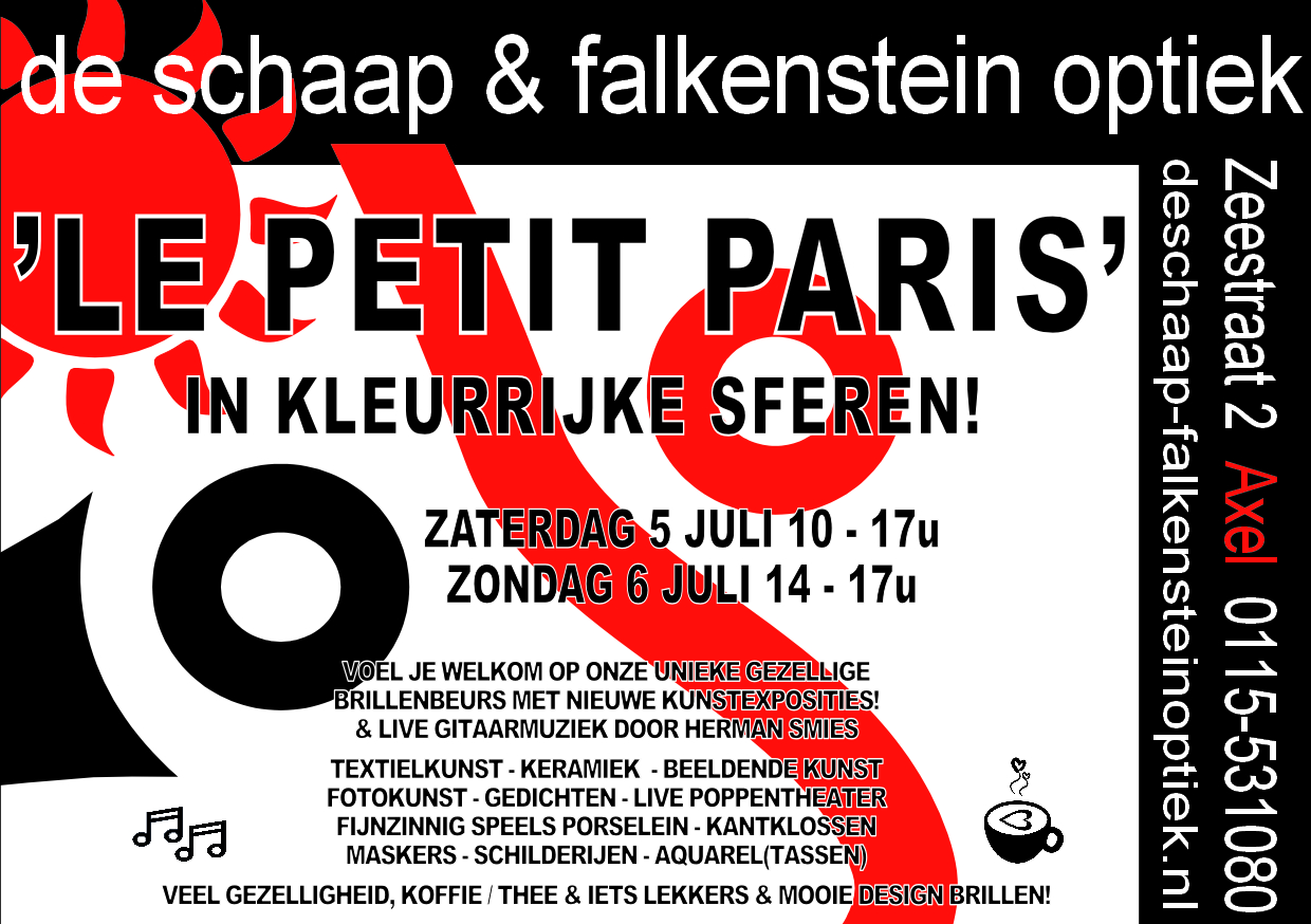 Flyer 'le petit paris' in kleurrijke sferen! 5 & 6 juli 2025