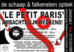 Flyer 'Le Petit Paris' Ambachtelijk Weekend! 16 & 17 augustus 2025