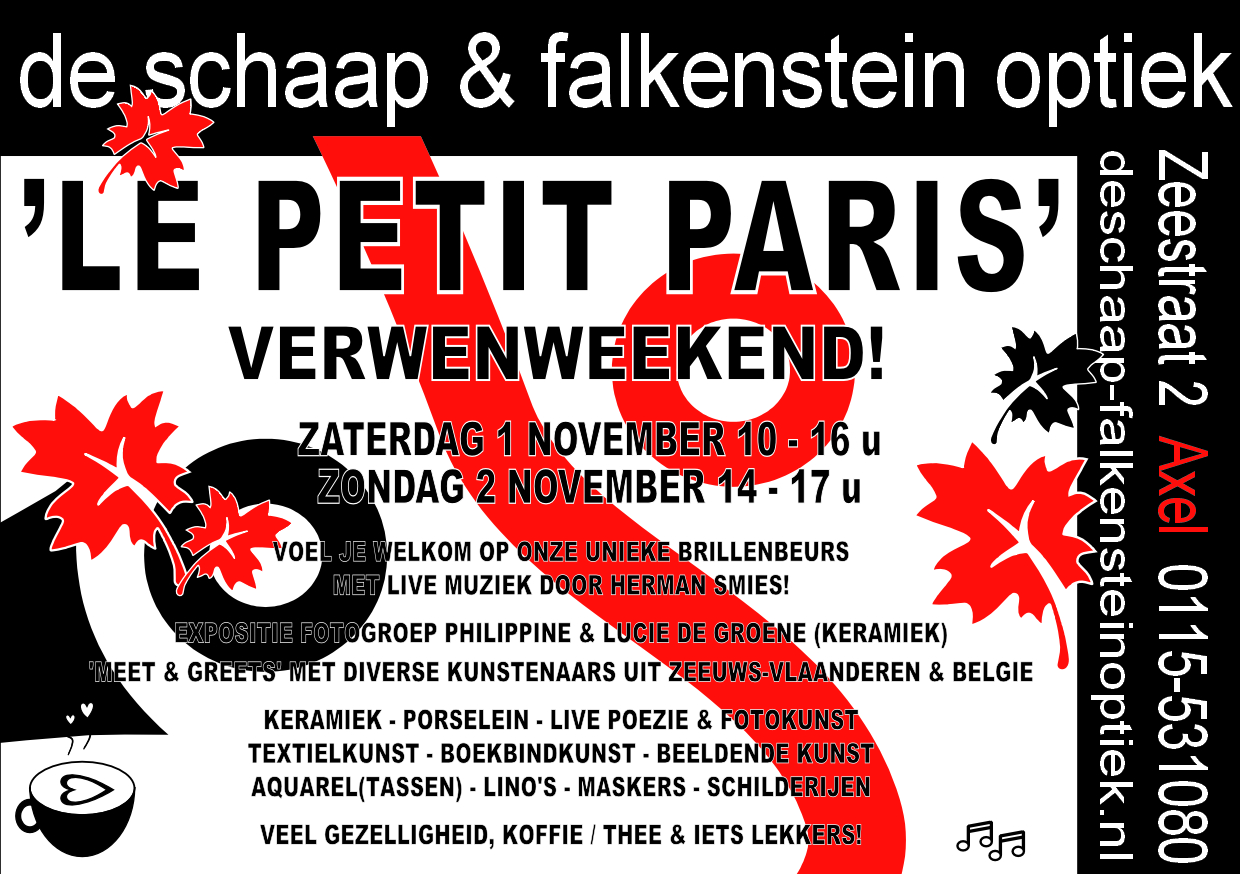 Flyer 'le petit paris' verwenweekend! 01 & 02 november 2025